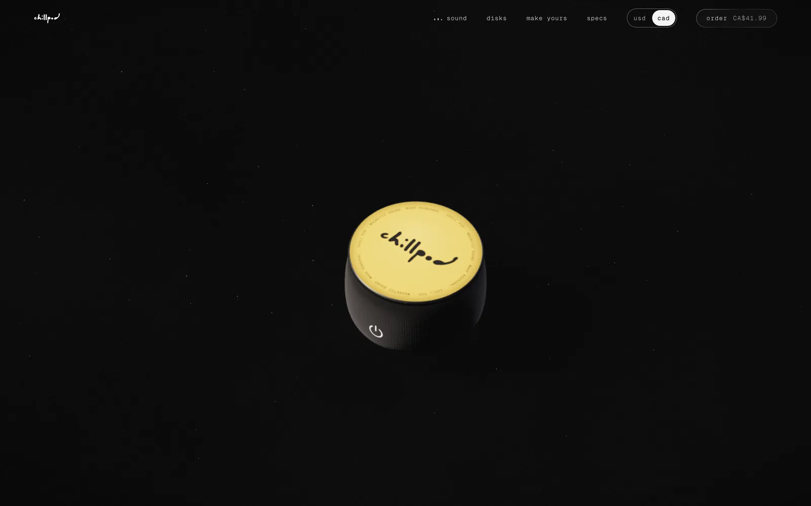 Chill Pod website, the pod, screen 2