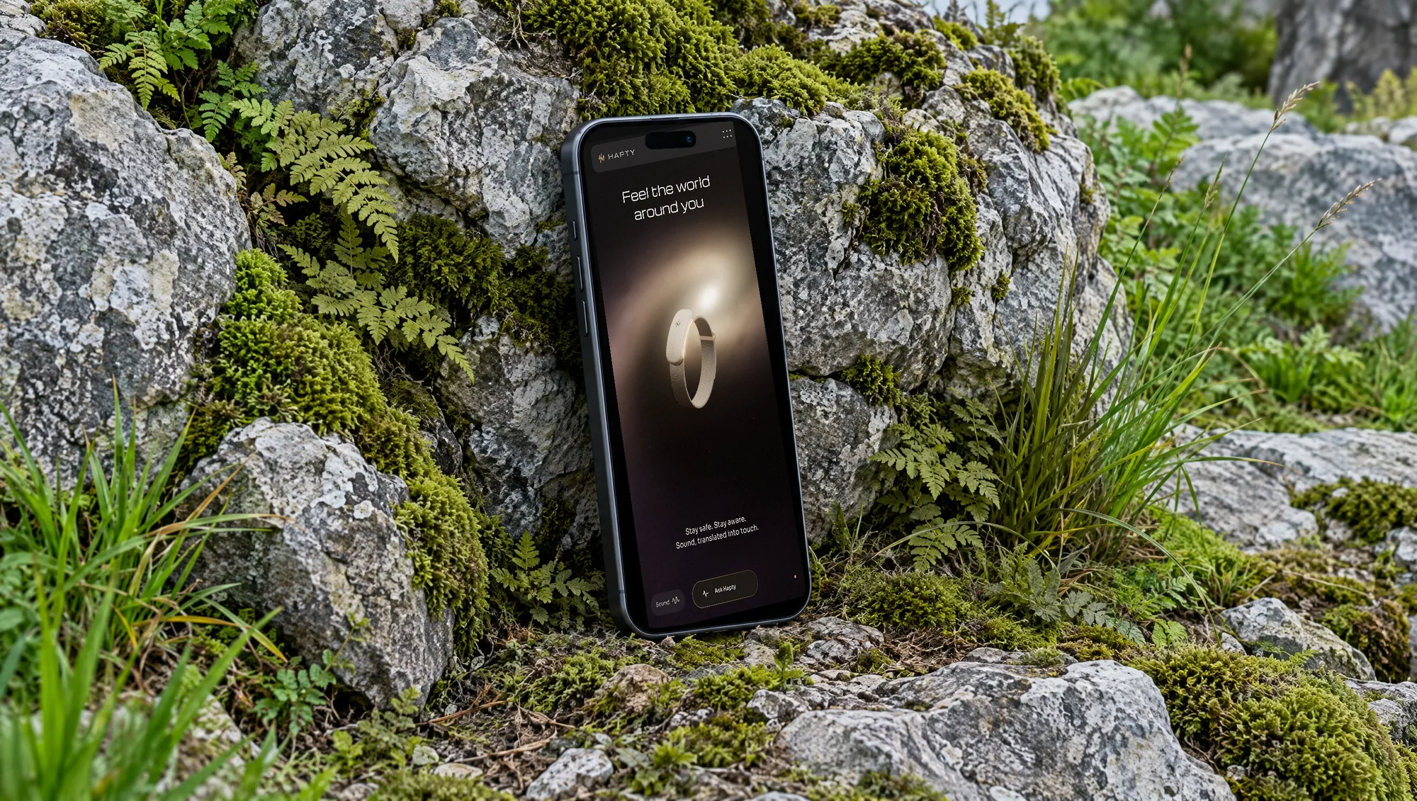 Hapty website on a phone