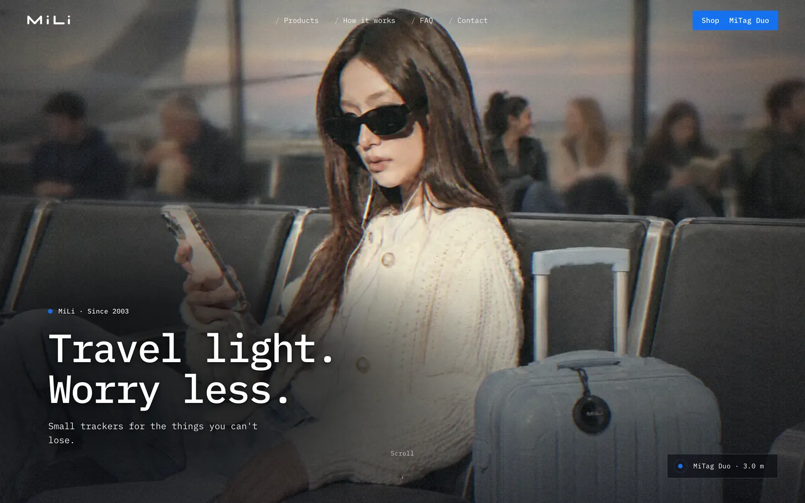 MiLi website, the airport film, screen 1
