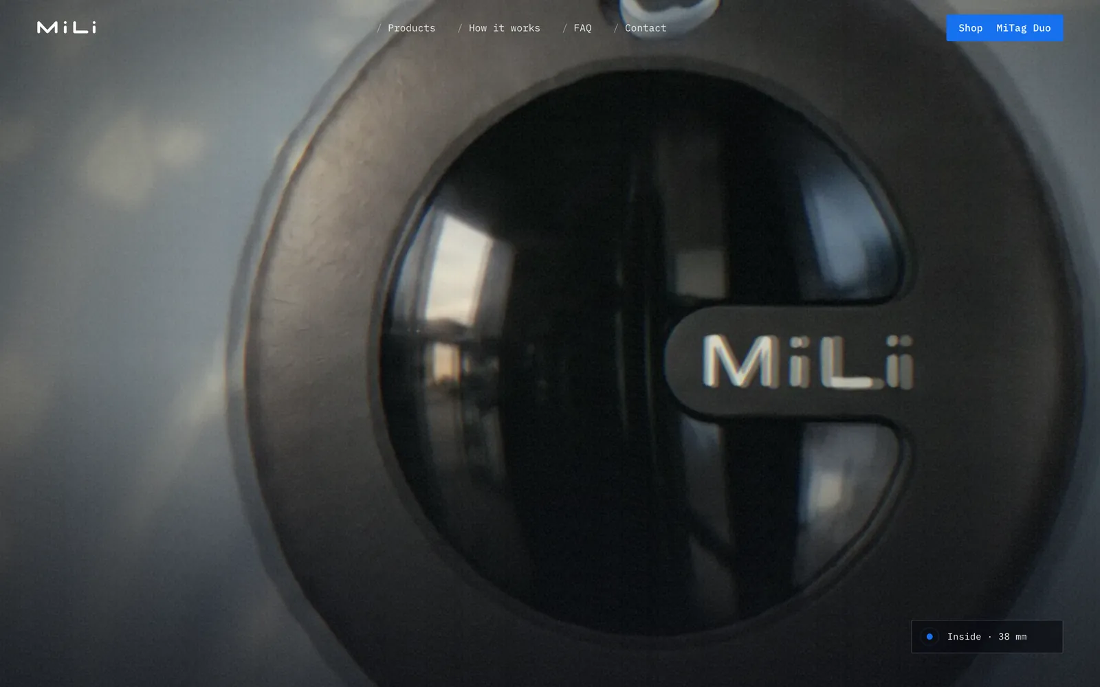 MiLi website, into the tag, screen 2