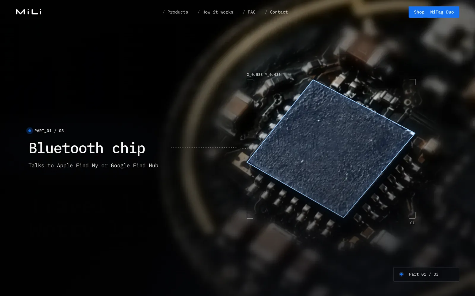 MiLi website, the teardown, screen 2